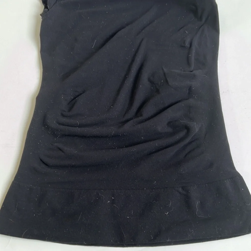 Spanx black scoop neck cap sleeve body shaper shapewear